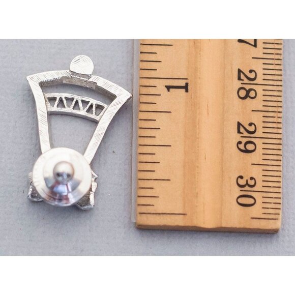 Vintage Silver Tone Christmas Christmas Eve Holiday Bell Pin by Avon - C1 - Picture 2 of 2